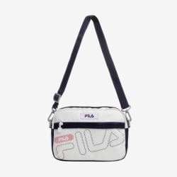 Fila Linear Cross Logo - Naisten Olkalaukku - Valkoinen | FI-92180